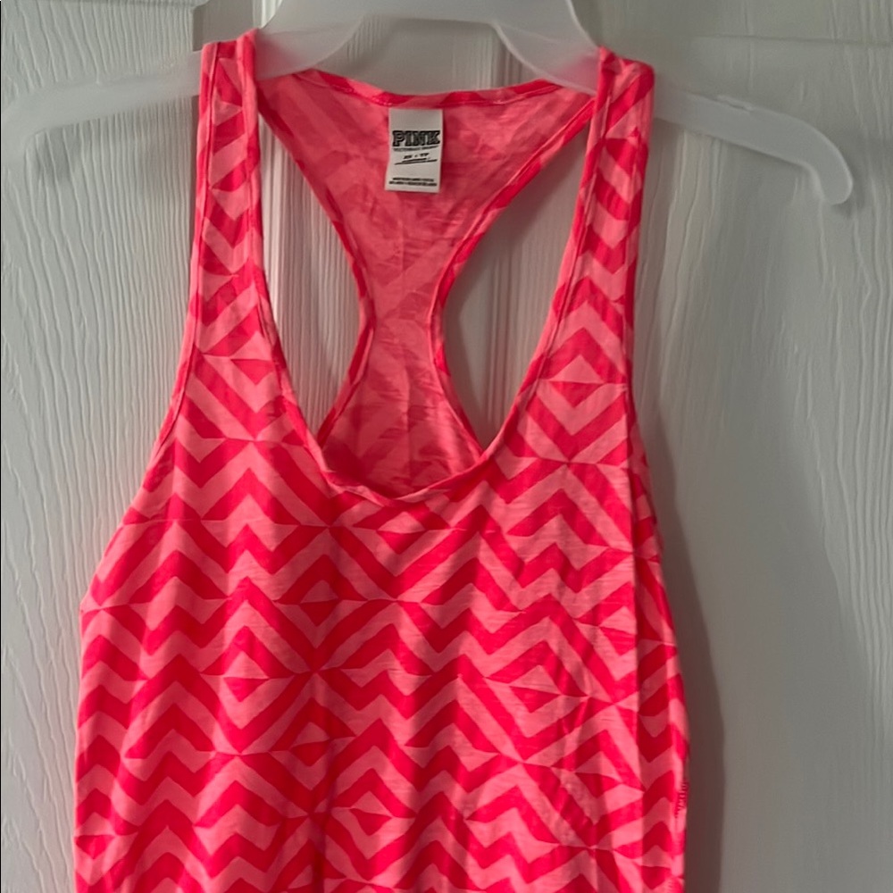 Pink Chevron Tank Top Sz xs